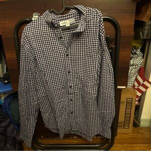 Old Navy Black and White Plaid Shirt
